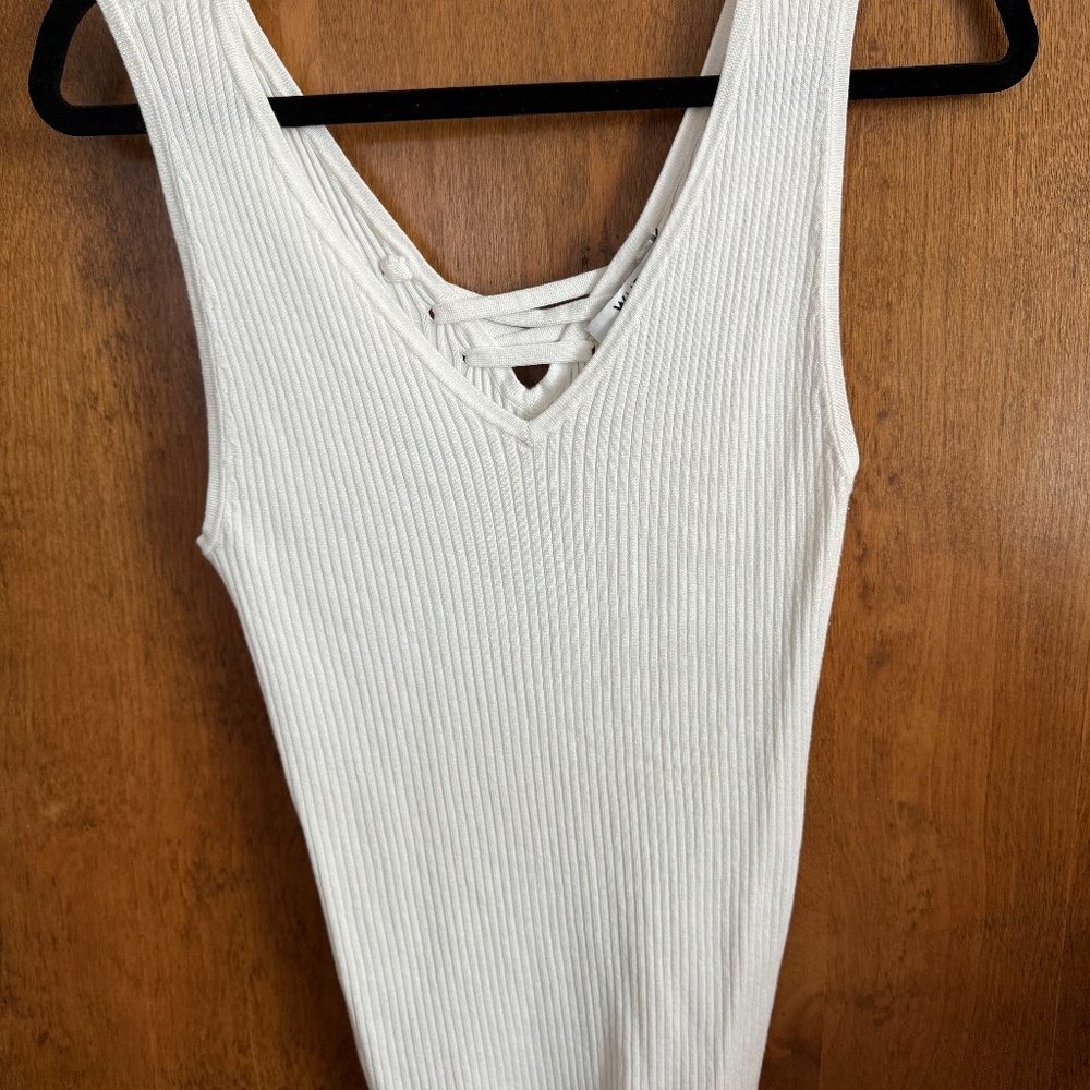White tank sweater